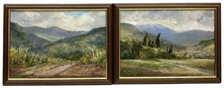 Ken Johnson (British 20th century): Moorland and Dales Landscape