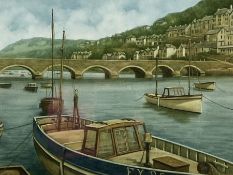 Richard Pederson (20th century): Looe Harbour Bridge Cornwall
