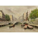 Marangoni (Italian 20th century): City River Scene