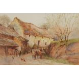 Joshua Fisher (Liverpool 1859-1930): 'Farmyard at Bidston Cheshire'