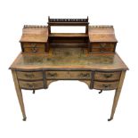 Late Victorian rosewood Carlton House type writing desk