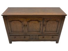 19th century and later oak cupboard