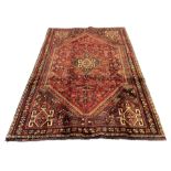 Persian Qashqai red ground rug