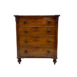 19th century mahogany four drawer chest