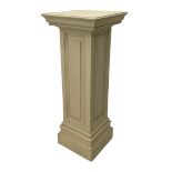 White painted pine pedestal plinth