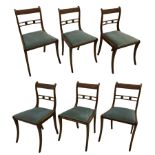 Set of six Regency period mahogany dining chairs