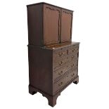 Late 19th century mahogany estate type cabinet