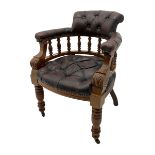 Edwardian walnut desk chair