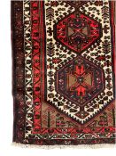 Small Turkish red and brown ground rug