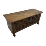 18th century and later beech and oak blanket chest