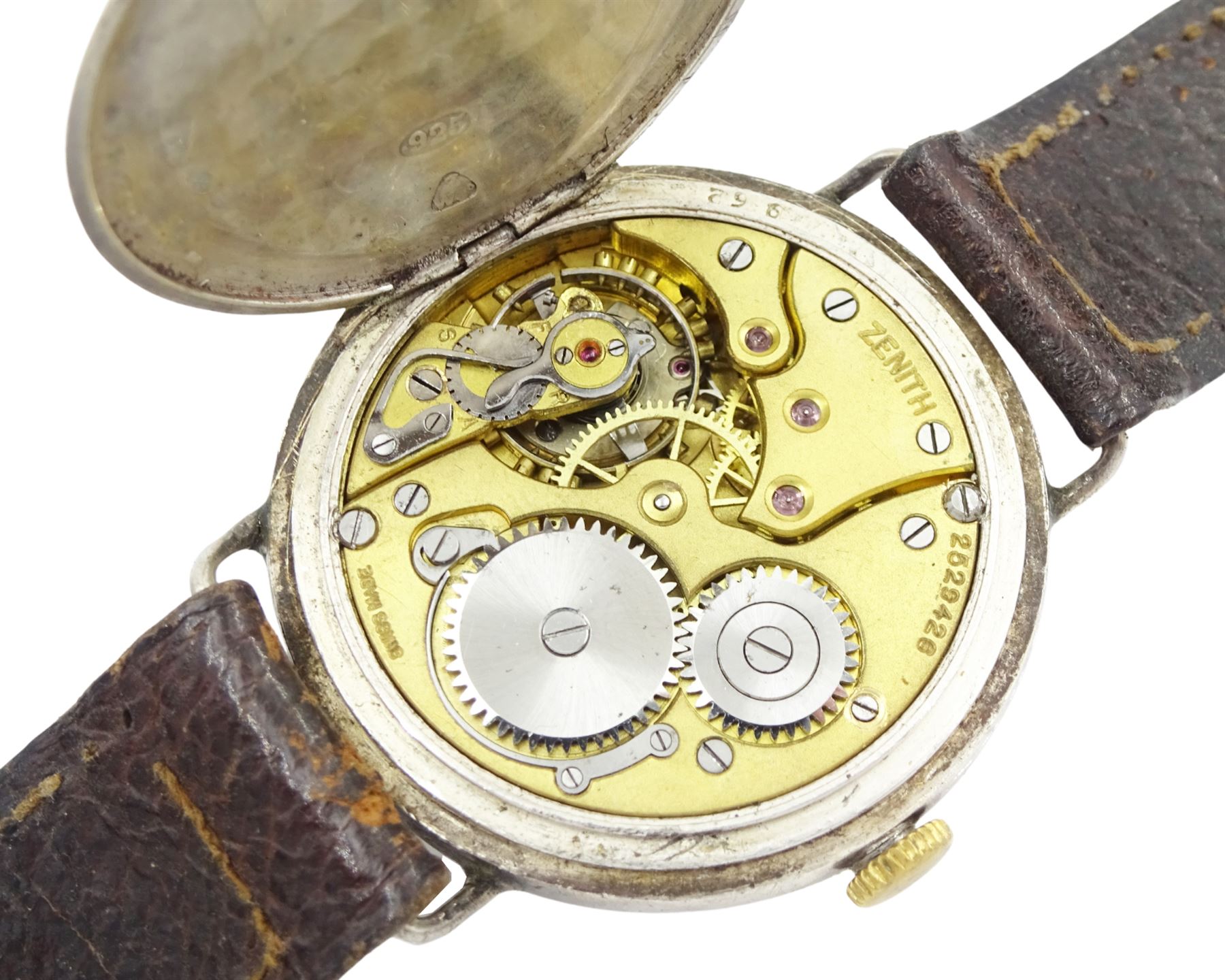 Zenith early 20th century silver manual wind wristwatch - Image 4 of 4