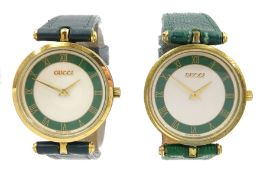 Two Gucci Shelly Line quartz wristwatches
