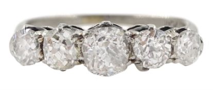 Early 20th century five stone old cut diamond ring
