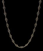 9ct gold pierced fancy link necklace