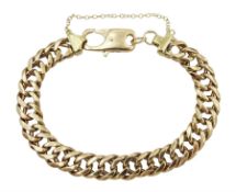 9ct gold flattened link bracelet