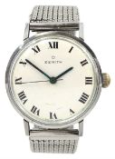 Zenith stainless steel gentleman's manual wind wristwatch