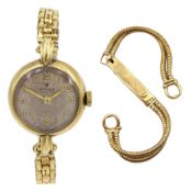 Rolex Precision 9ct gold ladies manual wind wristwatch