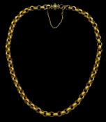 19th century 18ct gold fancy cable link necklace