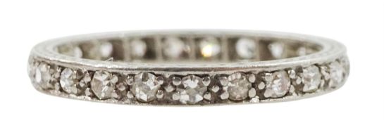 Early-mid 20th century platinum diamond full eternity ring