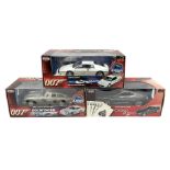 Three RCERTL Joyride James Bond 1:18th scale die-cast model cars - 1965 Aston Martin DB5 from Goldf