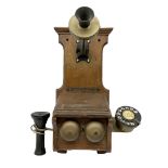 Early 20th century wall mounted telephone