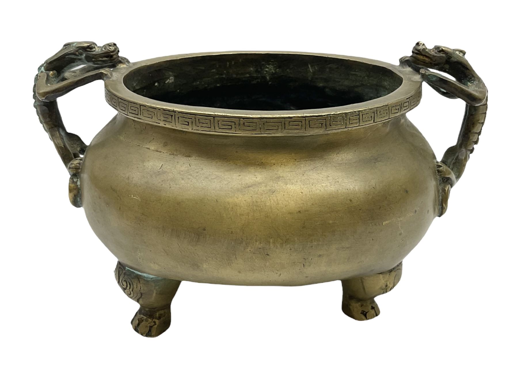 Chinese brass koro or incense burner