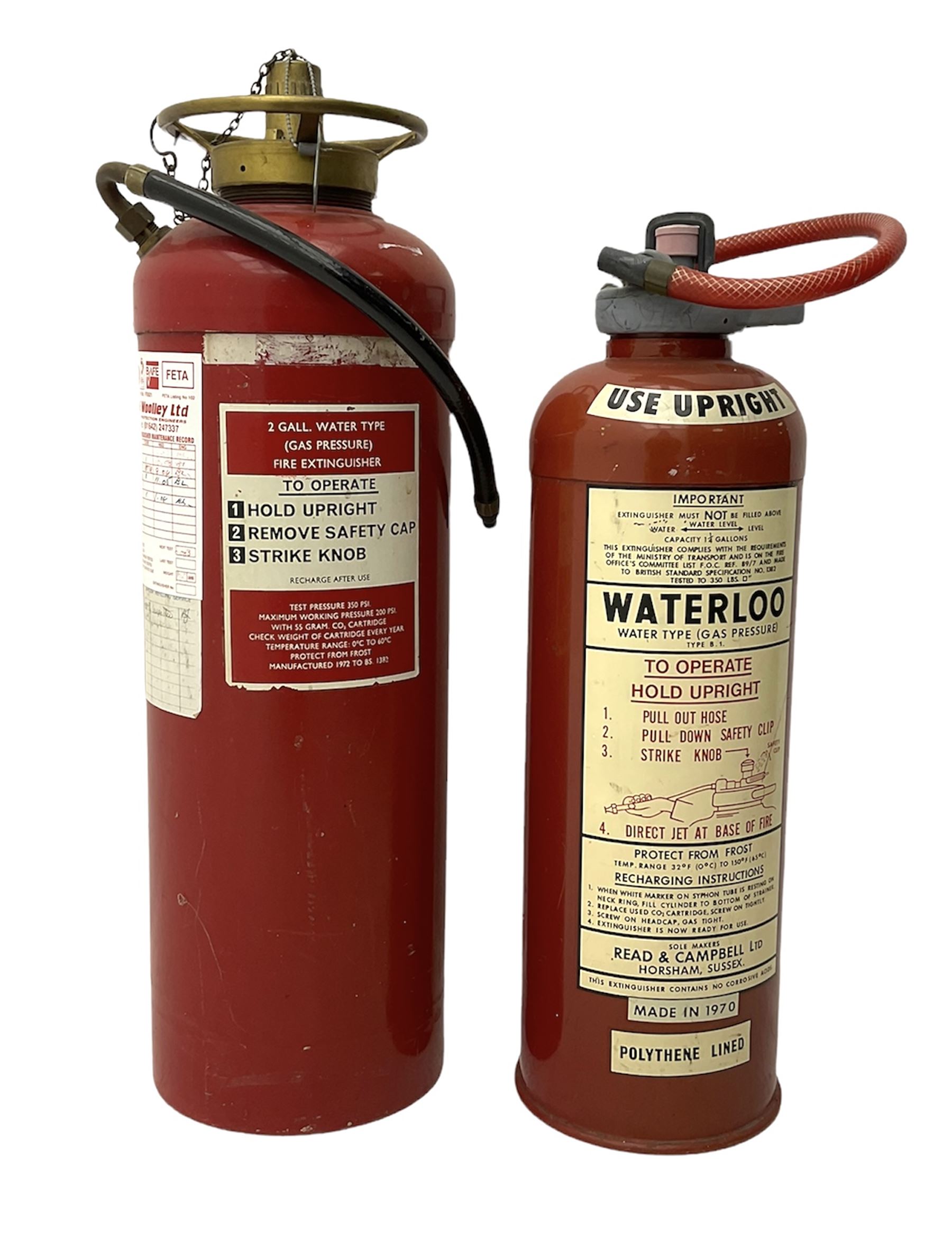 Waterloo fire extinguisher dated 1970