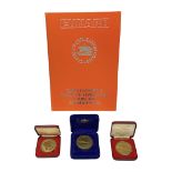 Queen Elizabeth II cradle of civilization cruise 1976 bronze medallion with related book and two oth