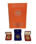 Queen Elizabeth II cradle of civilization cruise 1976 bronze medallion with related book and two oth