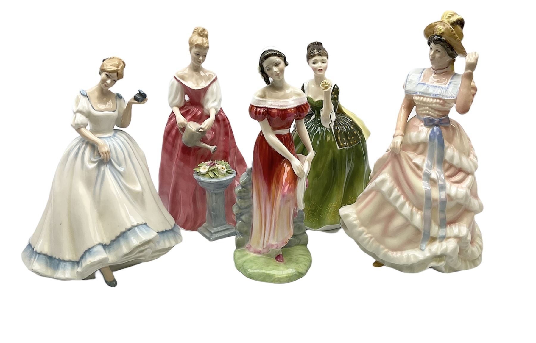 Five Royal Doulton figures comprising 'Sharon'