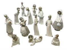 Five Lladro figures