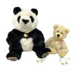 Two Steiff 'Cosy Friends' stuffed animals comprising 'Charly' teddy bear