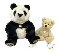 Two Steiff 'Cosy Friends' stuffed animals comprising 'Charly' teddy bear