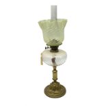 19th century brass oil lamp