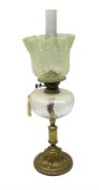19th century brass oil lamp
