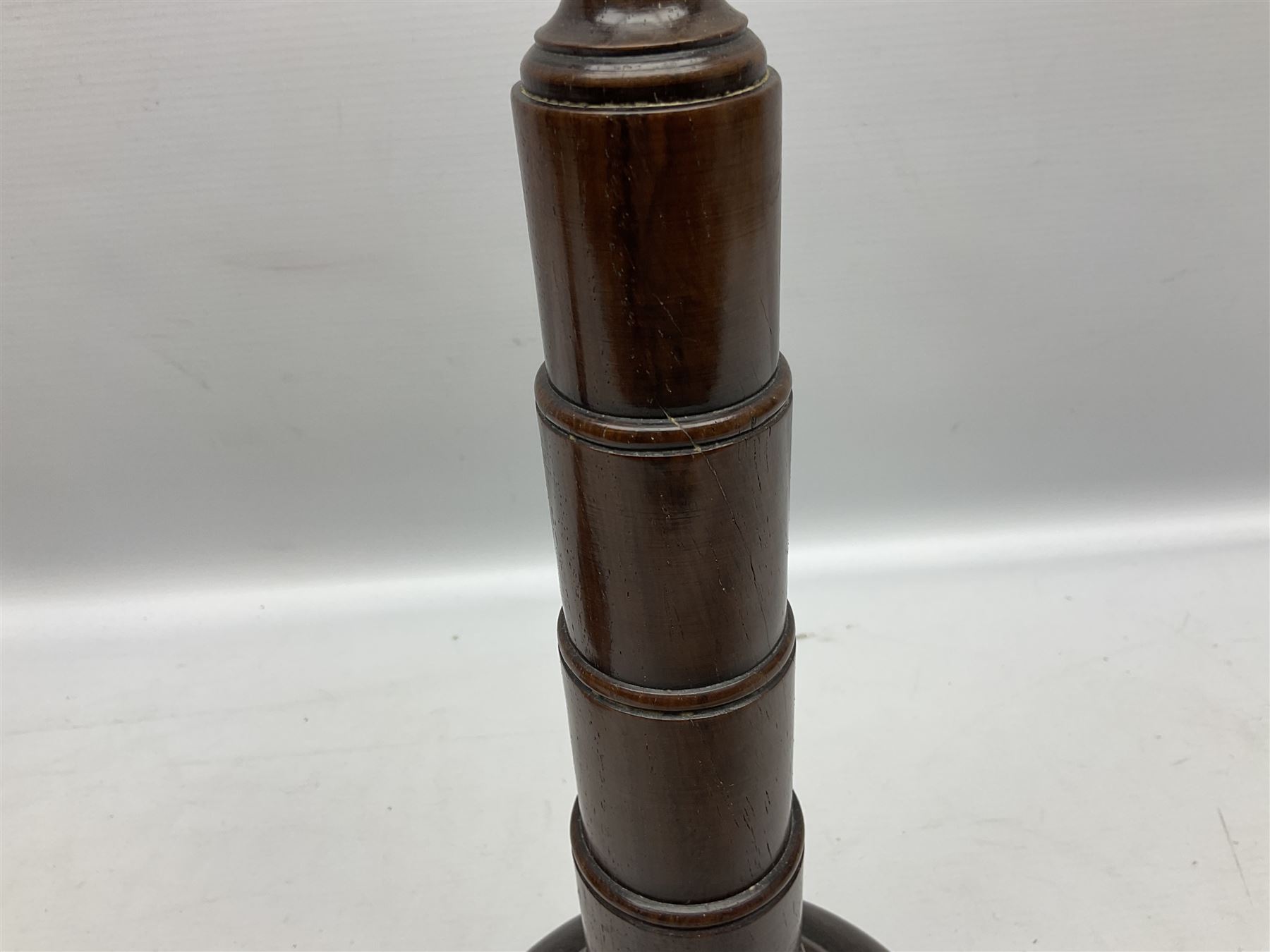 Pair of turned wooden candlesticks - Image 3 of 4