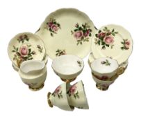 Royal Albert part tea service for four decorated in the 'English Beauty' pattern