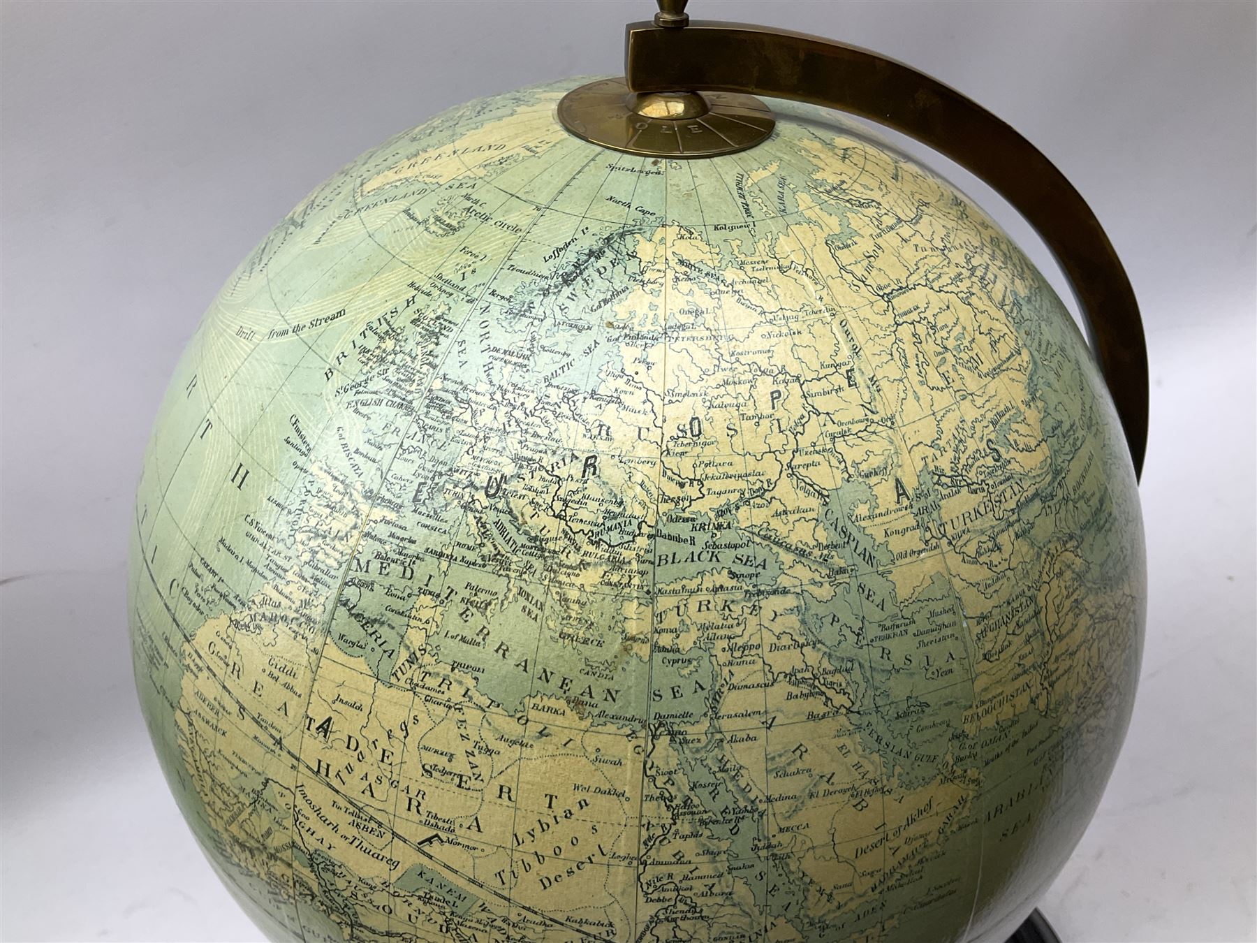 Terrestrial globe by Grinell - Image 4 of 6