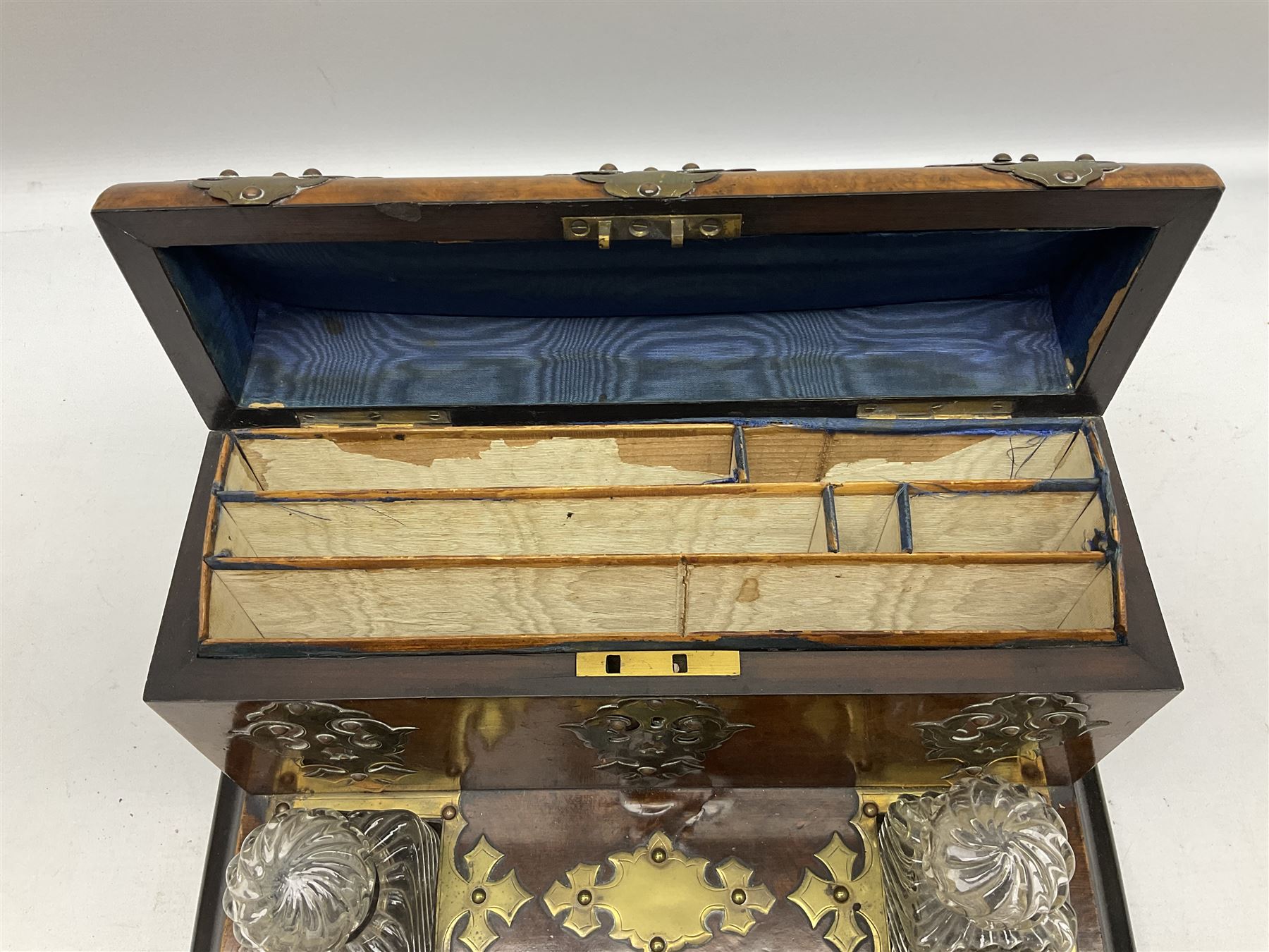 Victorian burr walnut and ebonised correspondence box - Image 2 of 7