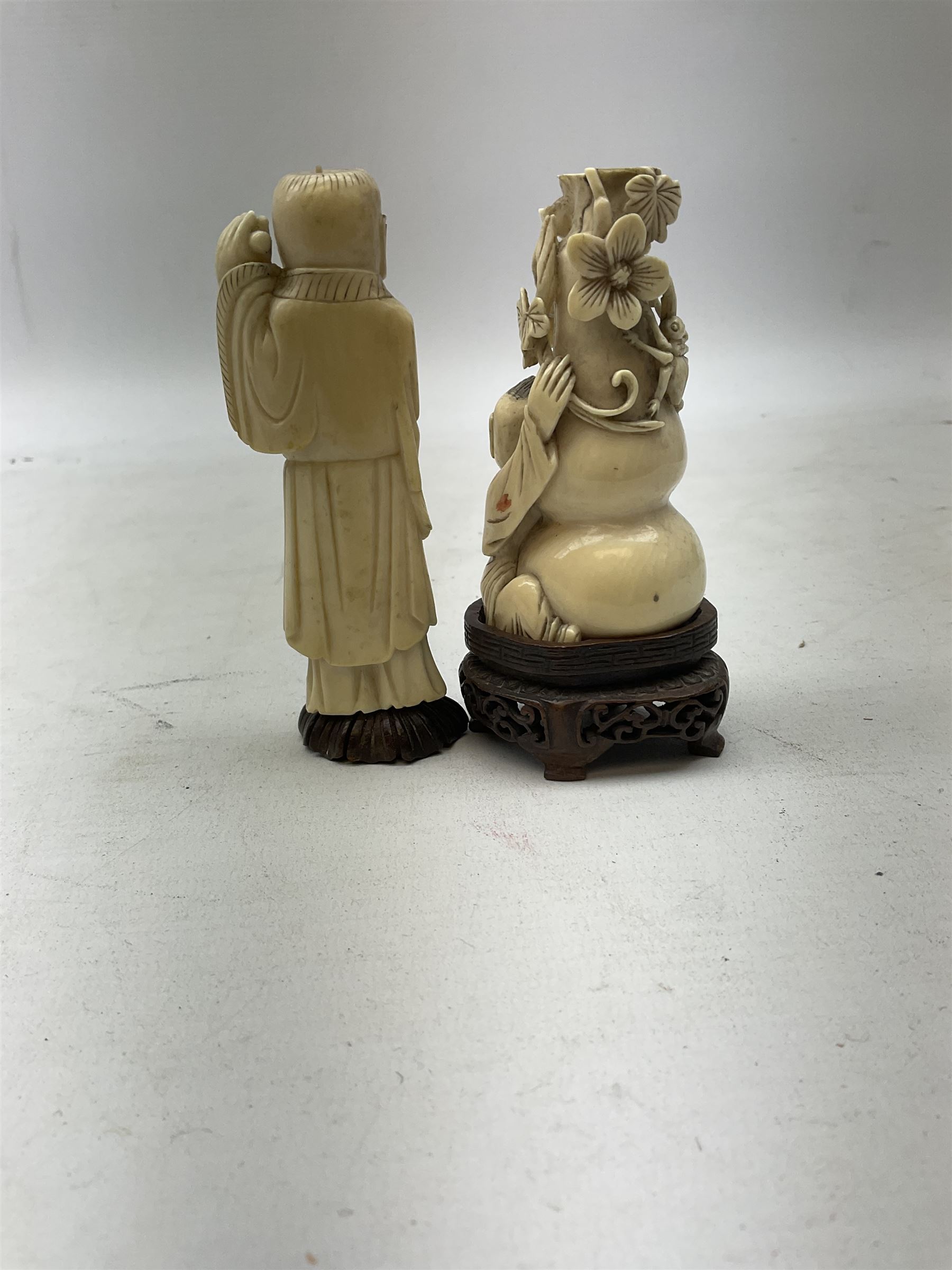 Two carved ivory figures - Image 3 of 3