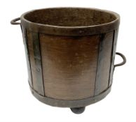 19th Century mahogany iron banded bucket