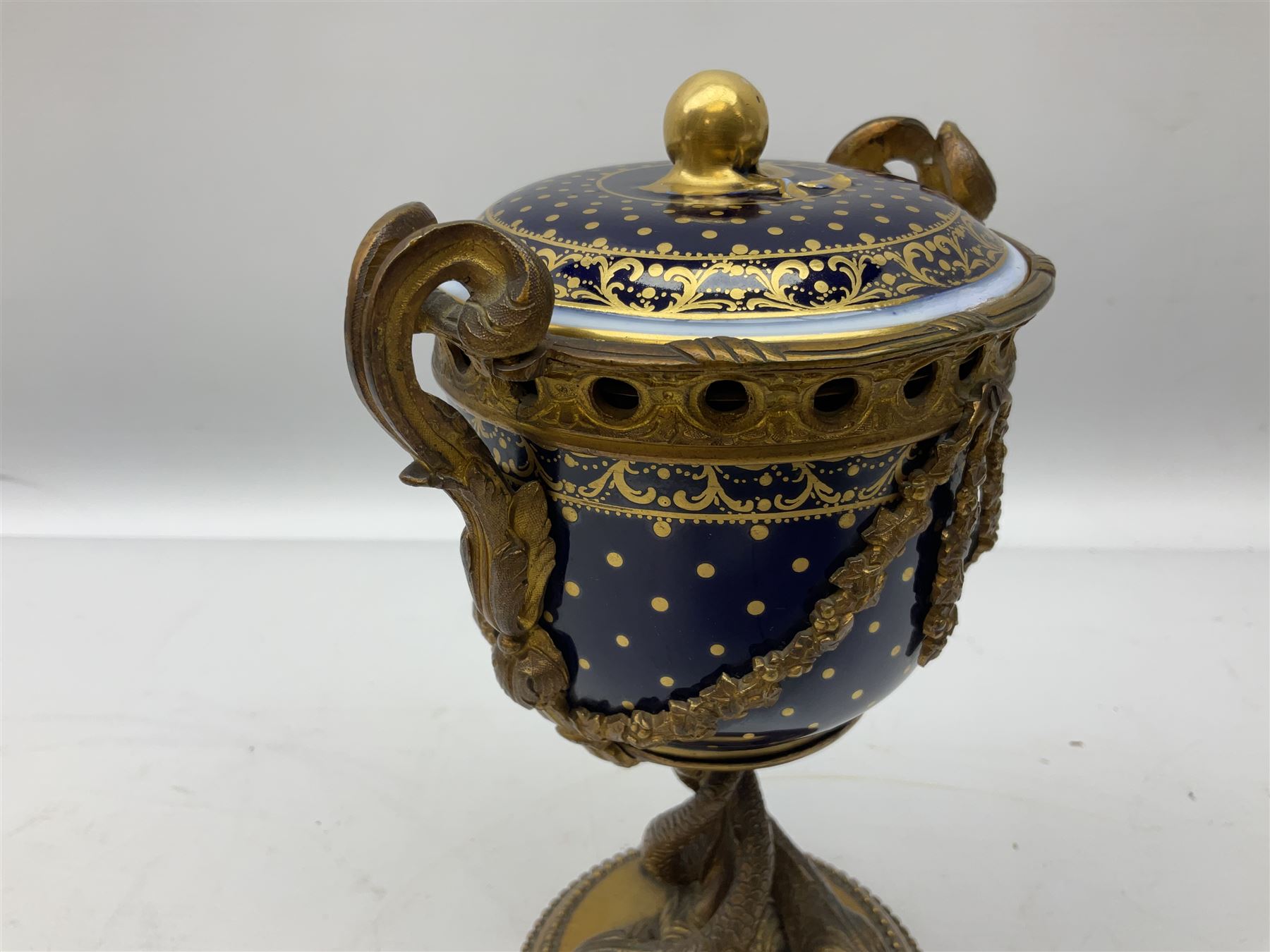 French Sevres ormolu mounted vase and cover - Image 3 of 5