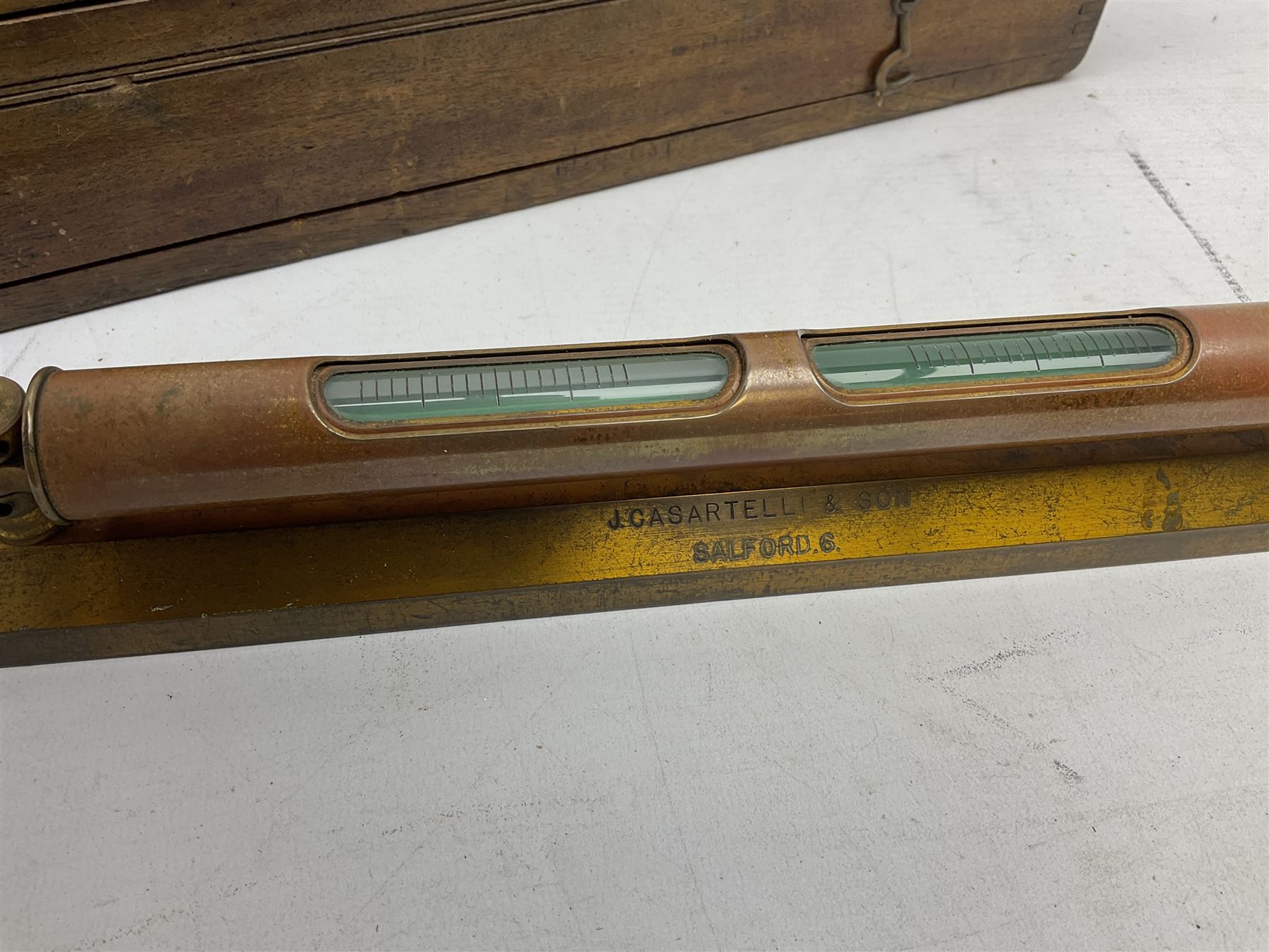 Engineers heavy brass spirit level by J Casartelli & Son - Image 3 of 3