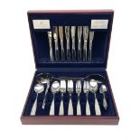 Viner's cased canteen containing 58 piece stainless steel cutlery set