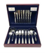 Viner's cased canteen containing 58 piece stainless steel cutlery set