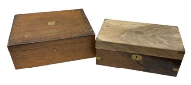 Early 20th century oak canteen box