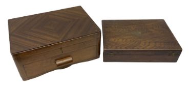 Early 20th century mahogany canteen box