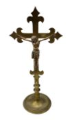 Brass crucifix depicting Christ on the cross