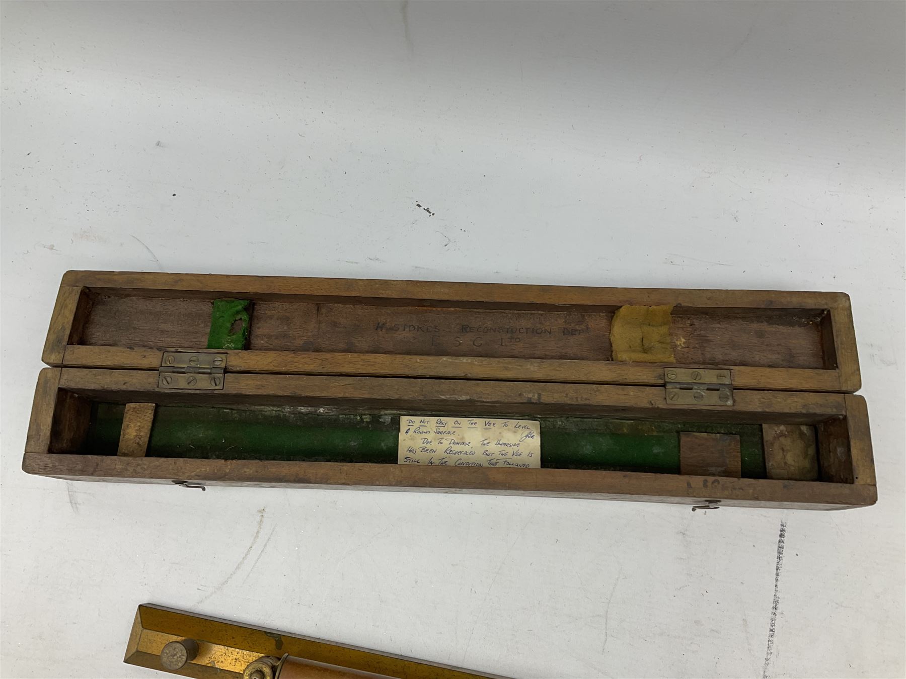 Engineers heavy brass spirit level by J Casartelli & Son - Image 2 of 3