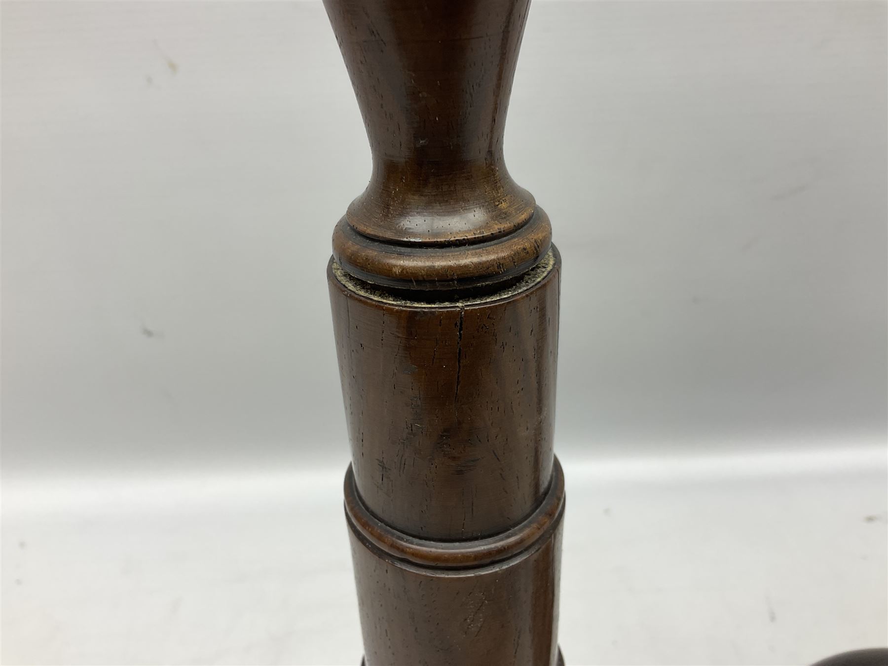 Pair of turned wooden candlesticks - Image 4 of 4